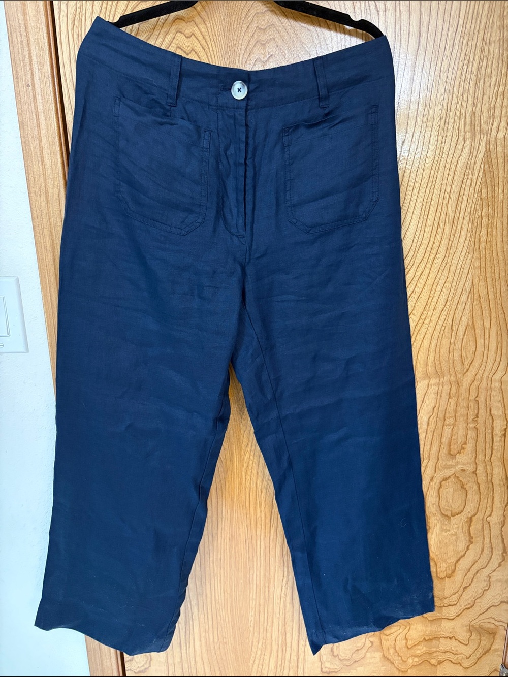 Quince 100% European Linen Patch Pocket Wide Leg Pants - Picture 3 of 5